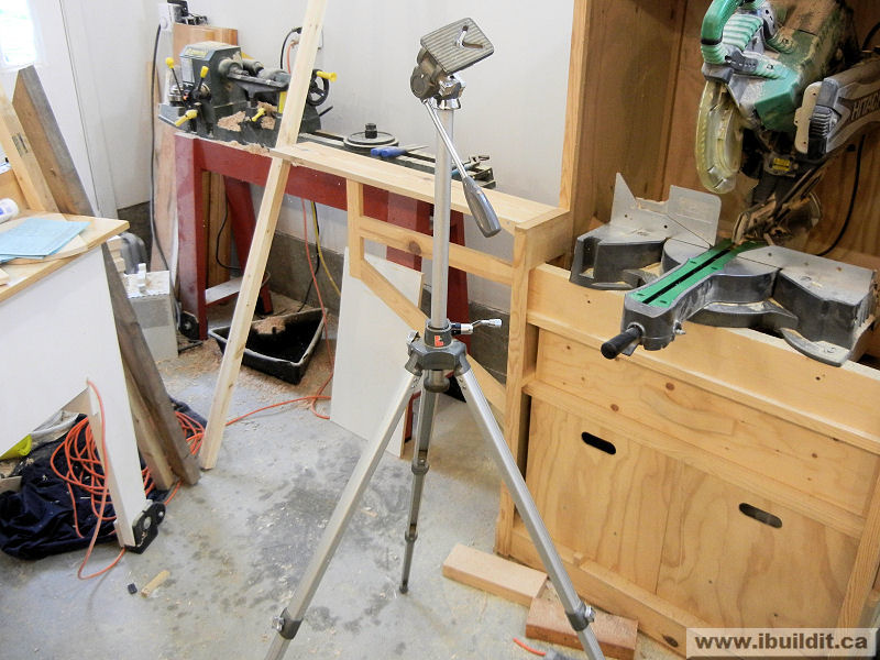 how to build a tripod extension arm out of wood for photography and video